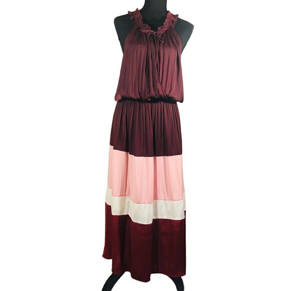 Current Air Purple Pink White Color Blocked Midi Dress Size 2X - Picture 1 of 6
